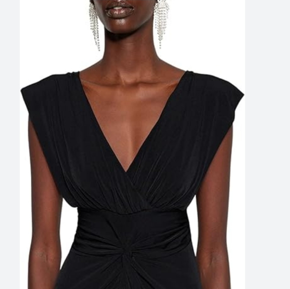 Ruched top - BLACK